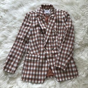 Nine west plaid oversized blazer